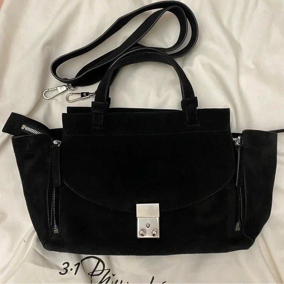 3.1 phillip lim mini soft suede pashli satchel in black - Picture 12 of 12